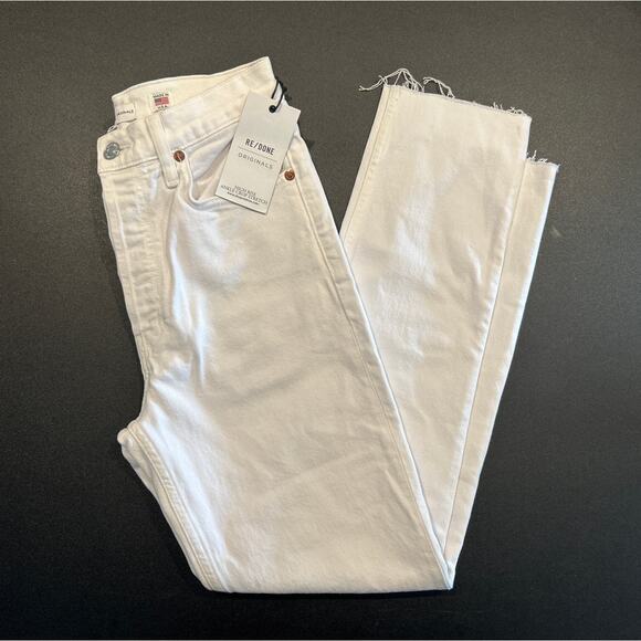NWT RE/DONE x Levi’s High Rise Ankle Crop White Jeans 26, Limited Edition 93/250 - Picture 1 of 11